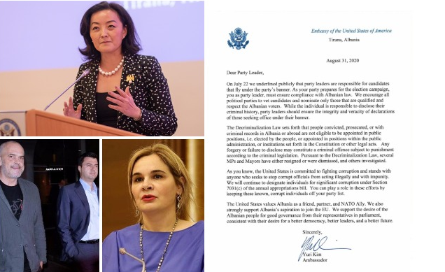 Kandidatët për deputetë/ Ambasadorja Yuri Kim letër Ramës, Bashës e Kryemadhit: Mbani përgjegjësi për pastërtinë e tyre