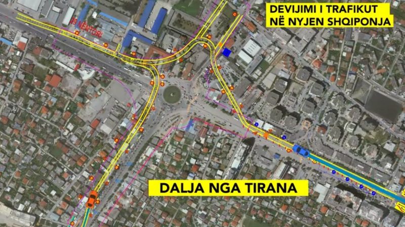 Si hyn dhe del nga Tirana që nesër/ Mbyllja e “Shqiponjës” që nga mesnata dhe devijimi i trafikut për 4 muajt në vijim