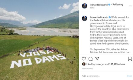 Leonardo DiCaprio i bën thirrje qeverisë shqiptare të anullojë ndërtimin e hidrocentraleve  në Vjosë