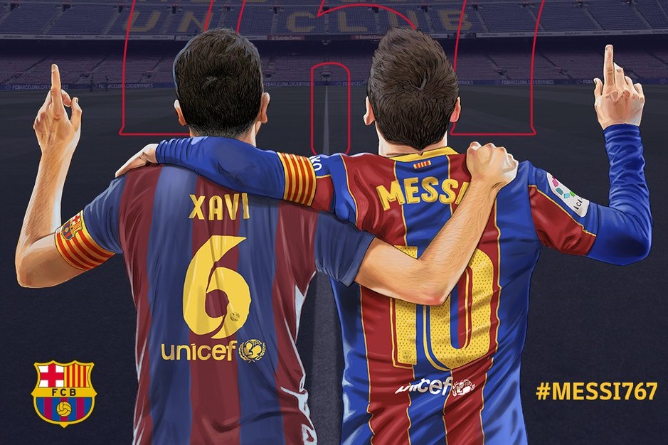 Messi barazon rekordin e legjendës Xavi