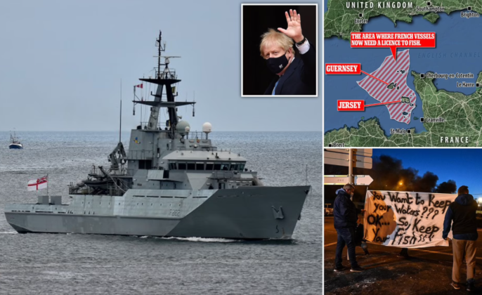 “Lufta e parë e Brexit” në Jersey: Johnson dërgon anijet ushtarake, edhe Macron rreshton një