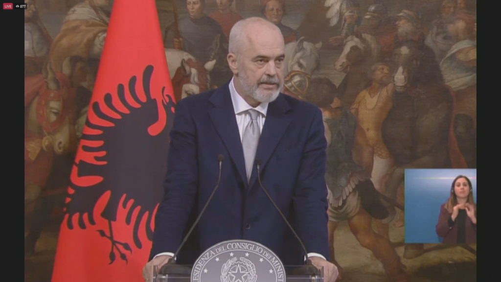 Rama në Itali: I kërkova kryeministrit Draghi përshpejtimin e njohjes së pensioneve të shqiptarëve